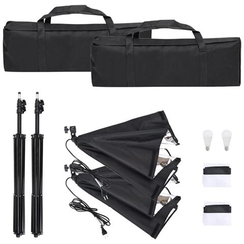 Kit Per Studio Fotografico Con Set Di Luci E Fondale - Foto 10