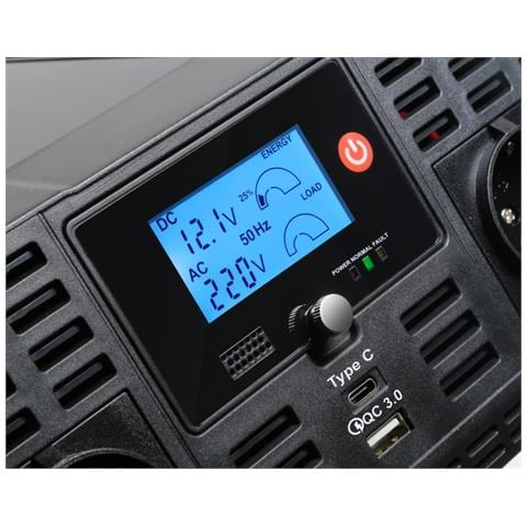 TE22 adattatore e invertitore Auto 2000 W Nero - Foto 10