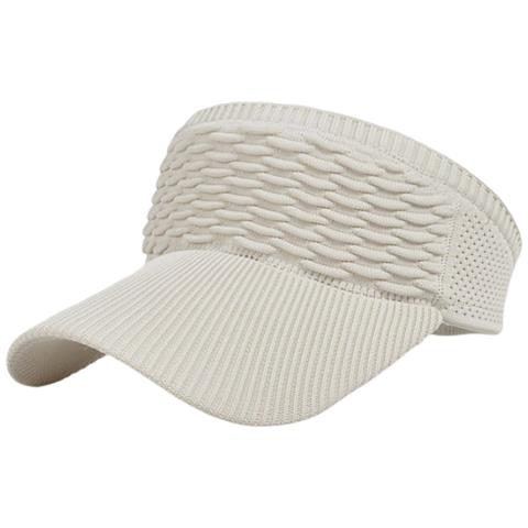 Berretto Da Baseball Con Visiera Parasole A Tesa Lunga Beige - Foto 1