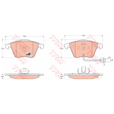 Pattini Freno Audi A6 (4f2) 2.8 Fsi Gdb1659 - Foto 1