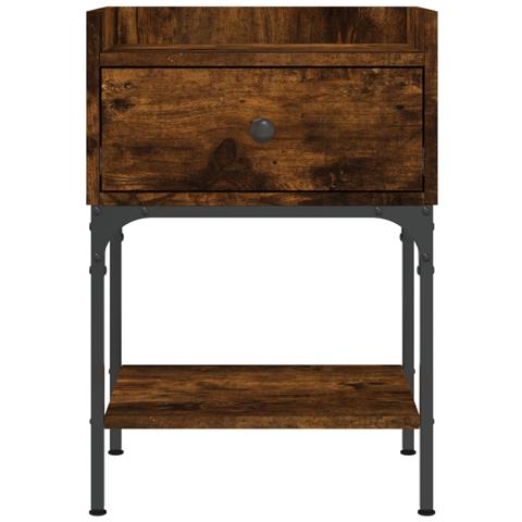 Comodino Rovere Fumo 40,5x31x60 Cm In Legno Multistrato - Foto 9
