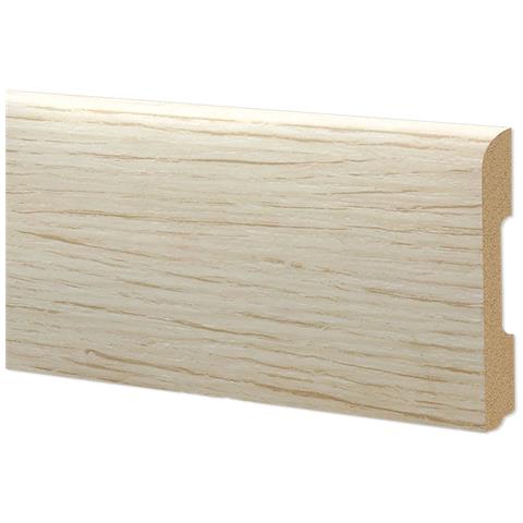 78ml Bancale Di Battiscopa Bc Spazzolato In Polimeri Equalwood Hi-tec 68x10mm Bianco, Alluminio Ecc. - Rovere Sbiancato - Foto 1