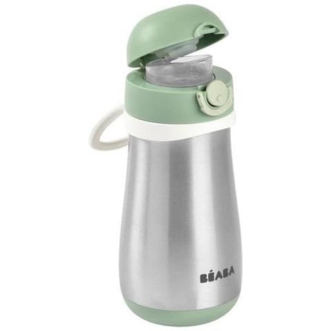 Bottiglia In Acciaio Inox Da 350 Ml Con Manico - Verde Salvia - Foto 1
