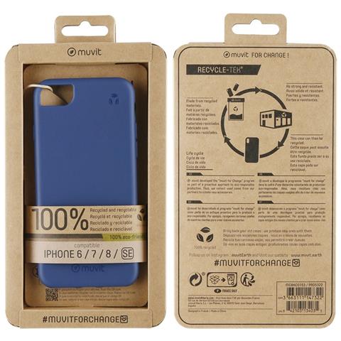 Cover Per Iphone Se / 8/7/6s Recycletek Eclipse Soft, Blu - Foto 4