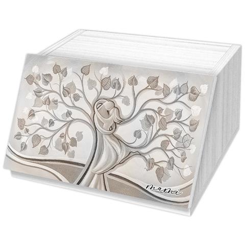 Portapane White Albero Abbraccio Amore E Famiglia, Conserva Freschezza Pane, Versatile Per Cibo Secco, Design Unico, Apertura Frontale Con Aerazione, 40x20x30cm, Chiaro, Legno - Foto 1