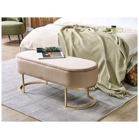 Panchina Milry Velluto Beige - Foto 1