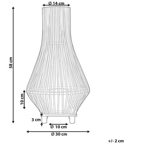 Lanterna Legno 58 Cm Leyte - Foto 2