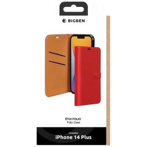 Custodia Per Iphone 14 Plus Folio Wallet Con Linguetta Magnetica, Rosso - Foto 2