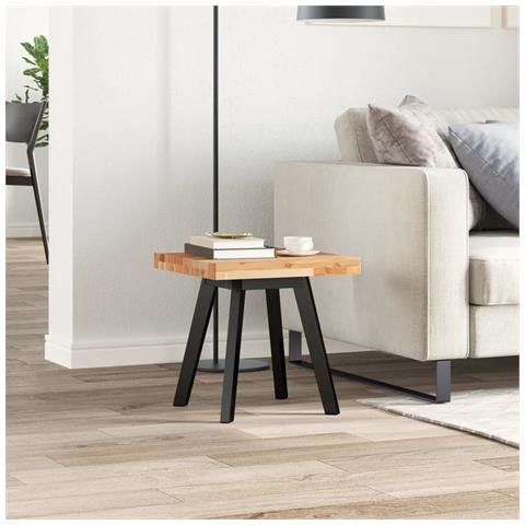 Piano Tavolo Quadrato 40x40x4 Cm In Legno Massello Di Acacia - Foto 3