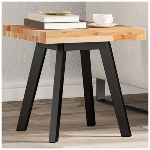 Piano Tavolo Quadrato 40x40x4 Cm In Legno Massello Di Acacia - Foto 1