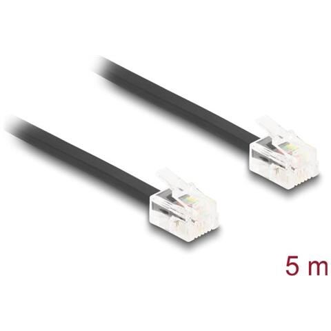 Cavo Telefonico Da Spina Rj11 A Spina Rj11 Nero 5 M - Foto 1