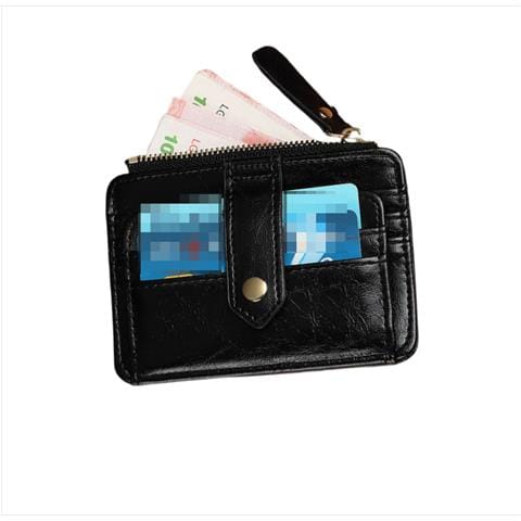 Portafoglio Ultrasottile Minimalista Con Portachiavi Black - Foto 1