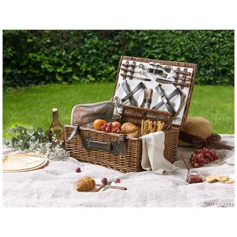 Cesto Da Picnic Pruneau Vimini Marrone - Foto 1