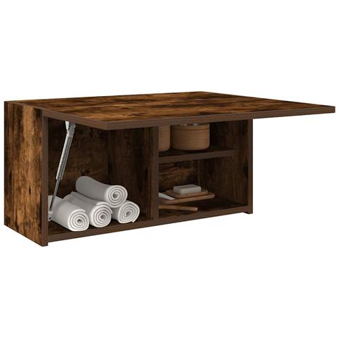 Armadietto Bagno Rovere Fumo 60x25x30 Cm In Legno Multistrato - Foto 1