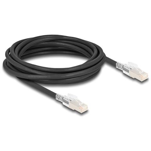 Cavo di rete RJ45 Cat. 6A S /FTP con clip di sicurezza 5 m nero - Foto 2