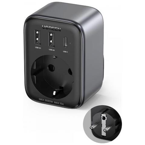 90613 Caricabatterie Per Dispositivi Mobili Universale Nero Ac Interno - Foto 1