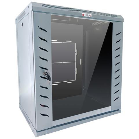 Armadio Rack 19" a Muro 6 Unità P. 450 mm Flat Pack Grigio - Foto 2