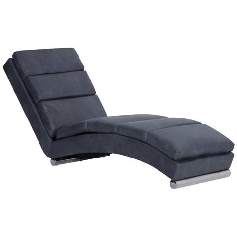 Lusso Casadino -  Sdraio Grigia In Pelle Sintetica Scamosciata - Foto 1