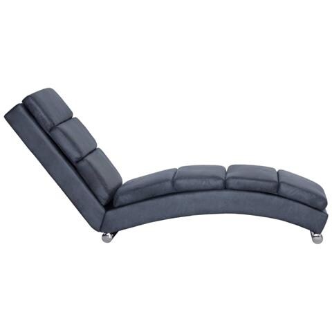 Lusso Casadino -  Sdraio Grigia In Pelle Sintetica Scamosciata - Foto 2