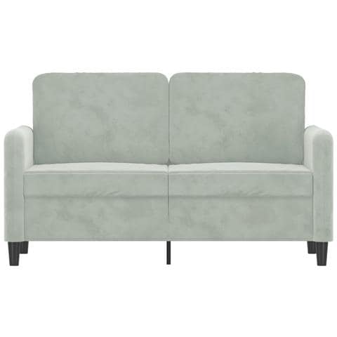 Lusso Casadino -  Divano A 2 Posti Grigio Chiaro 120 Cm In Velluto - Foto 2