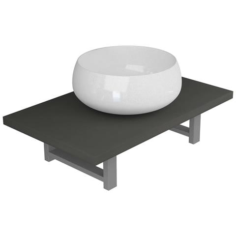 Set Mobili Da Bagno 2 Pz Ceramica Grigio - Foto 1