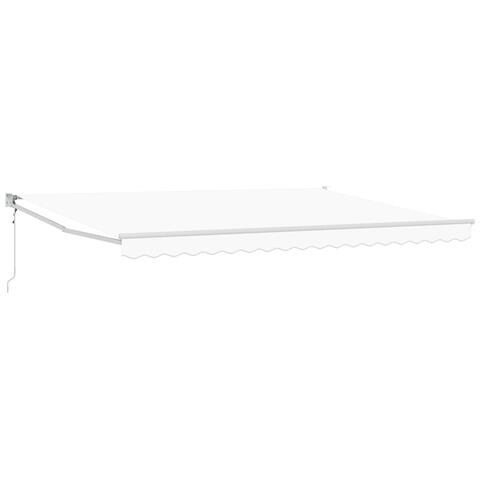 Tenda Retrattile Automatica  Bianca 450x300 cm, Tessuto di ricambio per tenda  per telaio 4.5x3 m Bianca - Foto 1