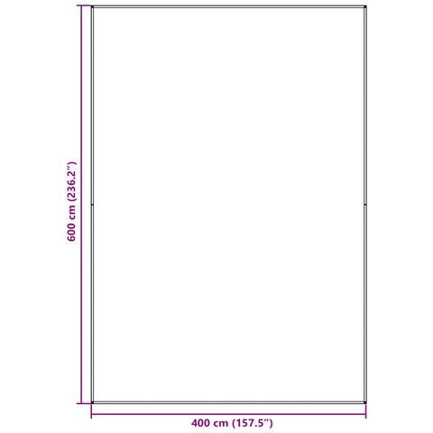 Copertura per Tenda Grigio Chiaro Poliestere 400 x 600 cm - Foto 8