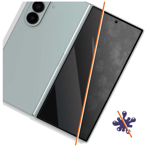 Vetro Temperato Per Galaxy Z Fold 7 Con Filtro Privacy, Nero Trasparente - Foto 2