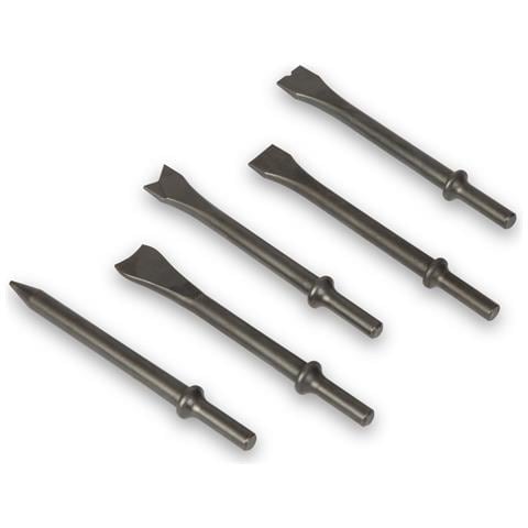 Martello Scalpello Pneumatico Con Set Di Utensili, Kit Da 10 Pezzi, Scalpello Ad Aria Da 175 Mm, 4500 Colpi/min, Con 5 Punte Incluse, Attacco 1/4"", In Valigetta Colore Argento Nero - Foto 8