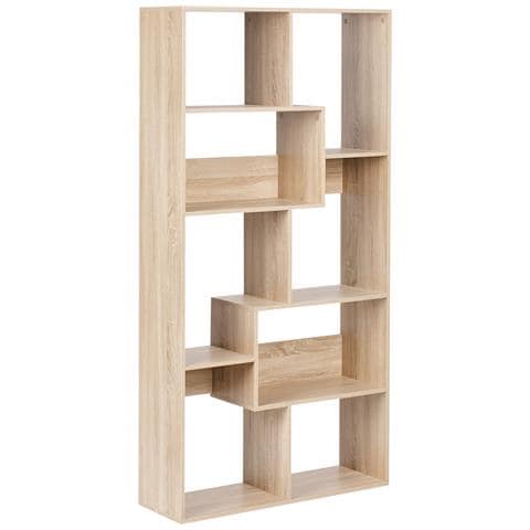 Libreria A 6 Ripiani Chateh 180 Cm Marrone Chiaro - Foto 2