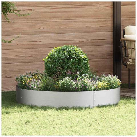 Vasi da giardino 5 pcs Argento 120 x 120 x 20 cm - Foto 2