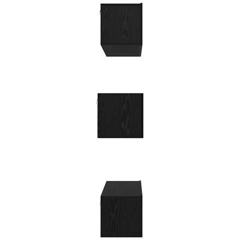 Set mobile TV 6 pcs Rovere nero Legno multistrato - Foto 9