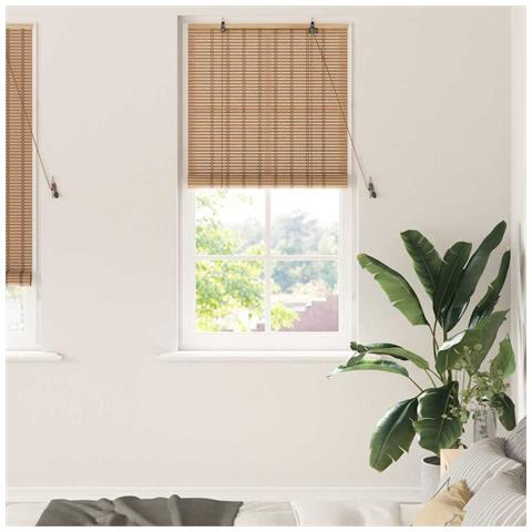 Tenda a rullo Altro Marrone Chiaro 90 x 220 cm Bambù - Foto 2