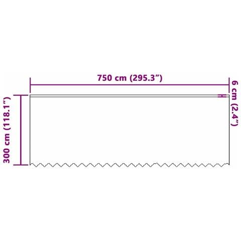 Tende con tende Bianco 750 x 300 cm Poliestere - Foto 8