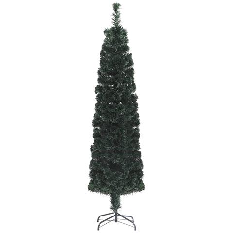 Lusso Casadino -  Albero Natale Artificiale Sottile Supporto 150 Cm Fibra Ottica - Foto 1
