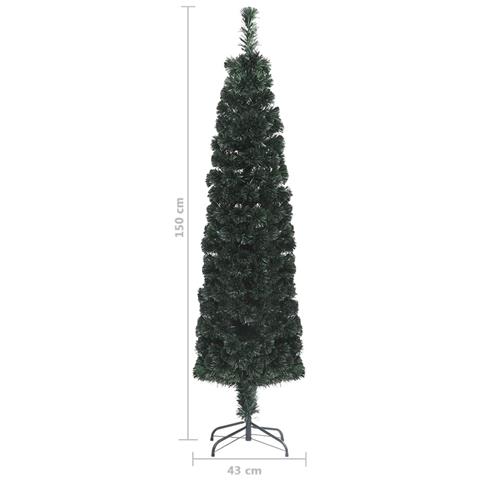 Lusso Casadino -  Albero Natale Artificiale Sottile Supporto 150 Cm Fibra Ottica - Foto 8