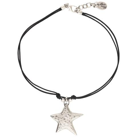 Girocollo Placcato Argento Nero Con ""stella Centrale"" - Foto 1