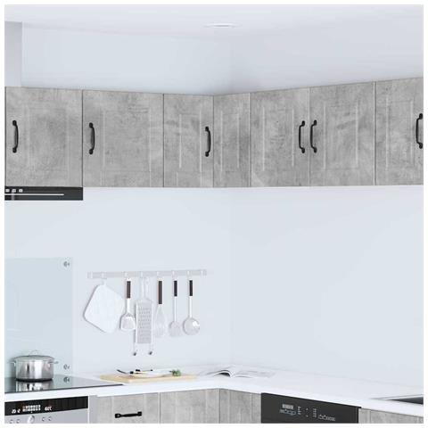 Pensile cucina Grigio cemento 57 x 57 x 40 cm Legno multistrato - Foto 2