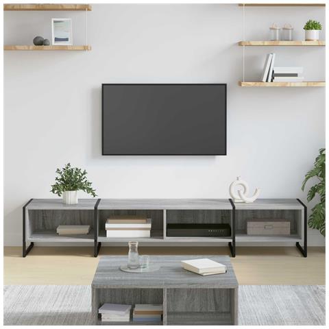 Mobile TV Grigio Sonoma 170,5 x 36 x 30,5 cm Legno multistrato - Foto 2