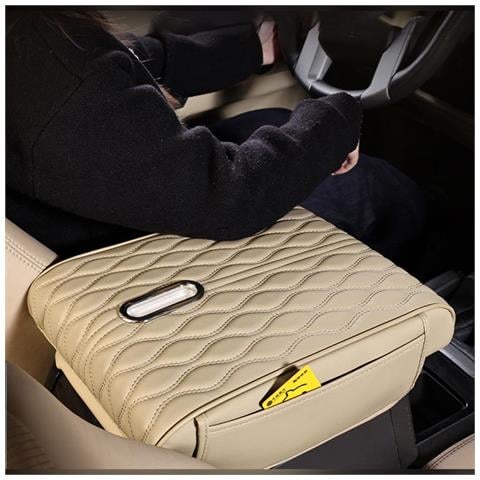 Cuscinetto Multifunzionale Per Bracciolo Auto Con Porta Fazzoletti - Motivo A Onde Grey - Foto 5
