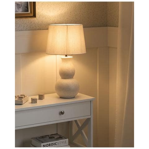 Lampada Da Tavolo Charges Ceramica Beige Chiaro - Foto 1