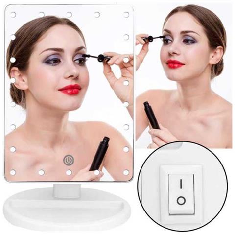 Specchio Per Trucco Led Con 16 Luci - Specchio Da Tavolo Portatile White - Foto 2