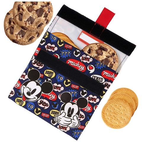 Borsa Termica Riutilizzabile Per Bambini Con Motivo Cartone Animato E Chiusura In Scratch 16x16cm, Blu - Foto 2