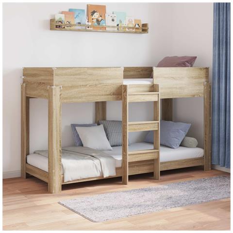 Letto a Castello per Bambini Rovere Sonoma 75 x 190 cm - Foto 2