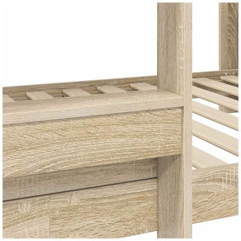 Letto a Castello per Bambini Rovere Sonoma 75 x 190 cm - Foto 9