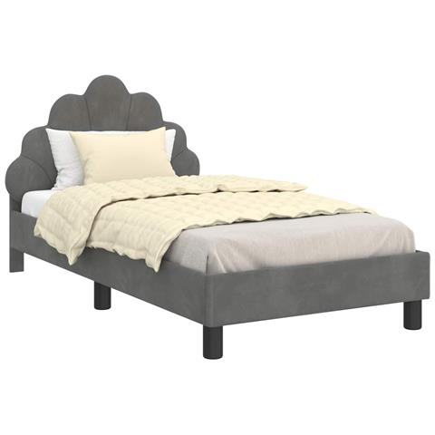 Struttura letto bambini con testata Grigio scuro 80 x 160 cm - Foto 1