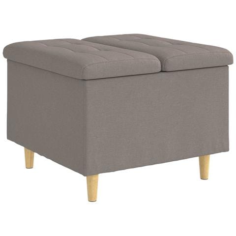 Pouf contenitore con cuscino Talpa 60 x 60 x 45 cm Tessuto - Foto 1