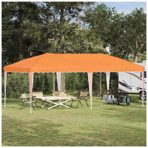 Tenda per feste a pop-up 575 x 290 x 245 cm Arancione - Foto 2