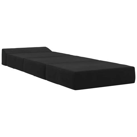 Divano Letto Pieghevole Nero 200 x 70 x 15 cm Velluto - Foto 2