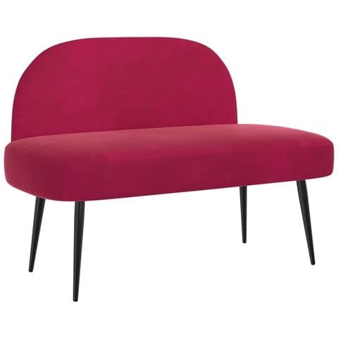 Panchina imbottita con schienale Rosso vino 110 x 60 x 76 cm - Foto 1